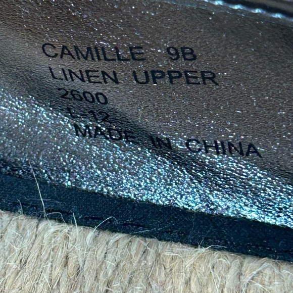 Lauren Ralph Lauren Silver Metallic Slide-On Slingback Wedges Bow - Picture 4 of 14